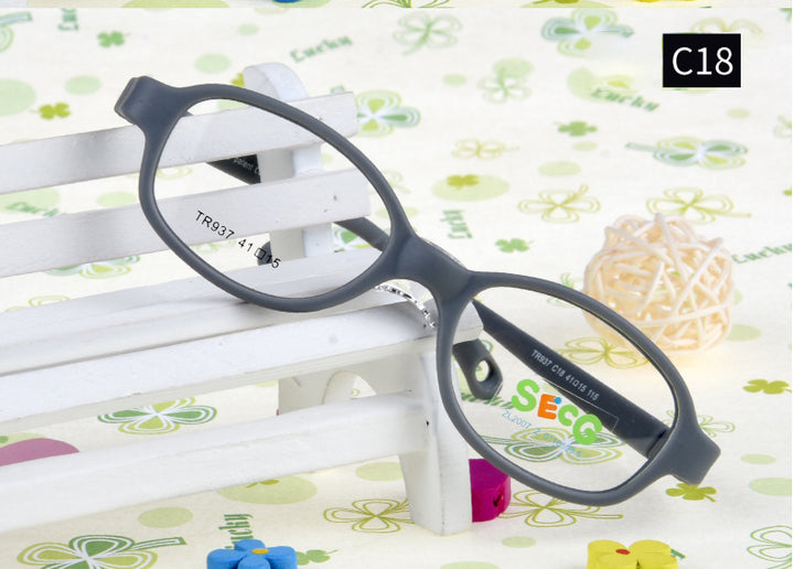 Secg Unisex Youth Full Rim Oval Tr 90 Silicone Eyeglasses 18937 — view 3 | Secg at FuzWeb