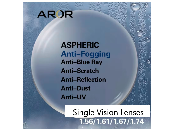 Aror Single Vision Anti Fog Anti Blue Light Clear Lenses Lenses Aror Lenses 1.56