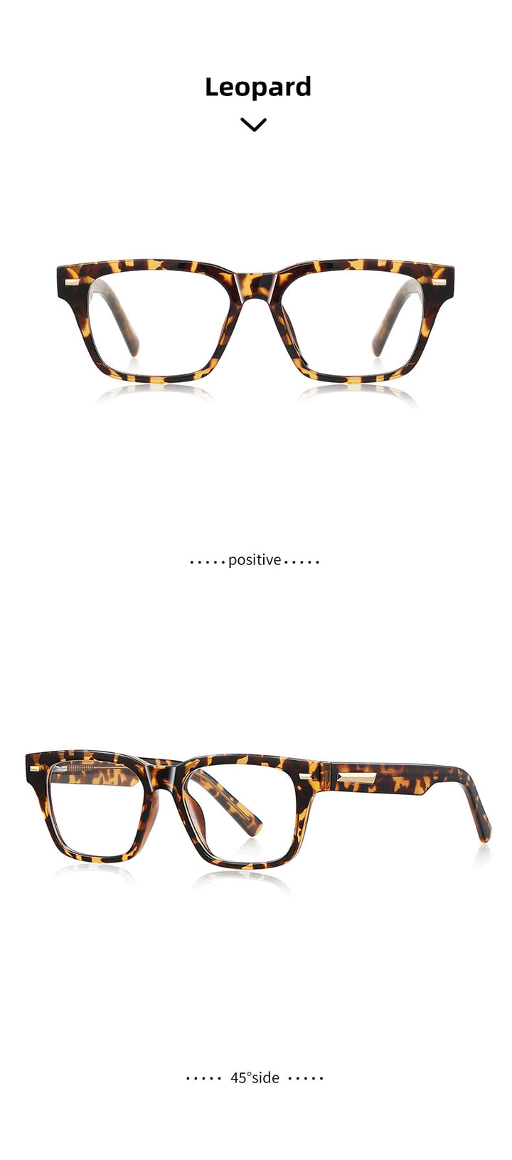 Kocolior Unisex Full Rim Square Acetate Photochromic Reading Glasses 421035.