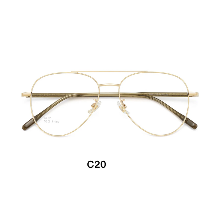 Gmei Optical 6487 men's full rim titanium alloy prescription eyeglasses — view 4