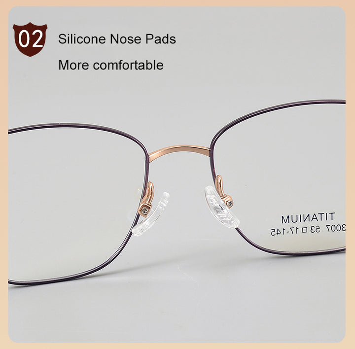 Krasivyy Womens Full Rim Square Cat Eye Titanium Eyeglasses 443007 — view 5 | Krasivyy at FuzWeb