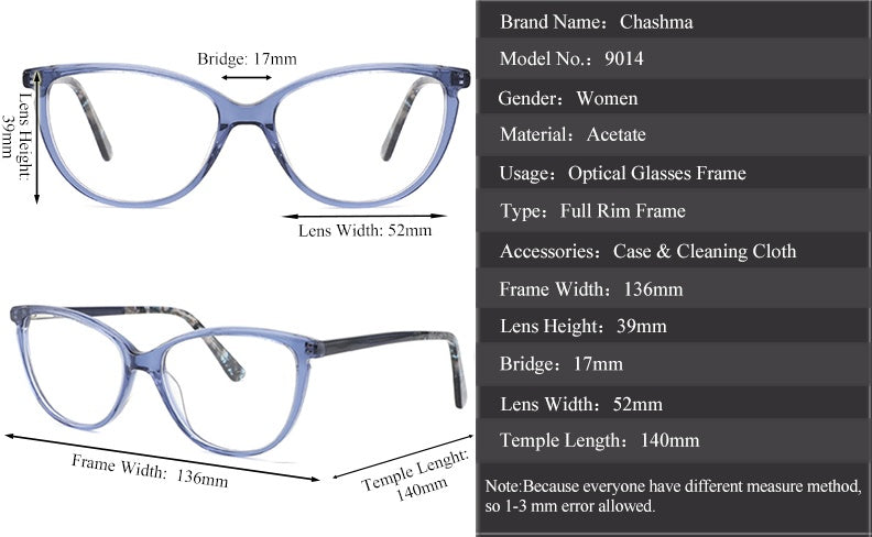 Chashma Ochki Womens Full Rim Square Acetate Eyeglasses 319014 — view 1 | Chashma Ochki at FuzWeb