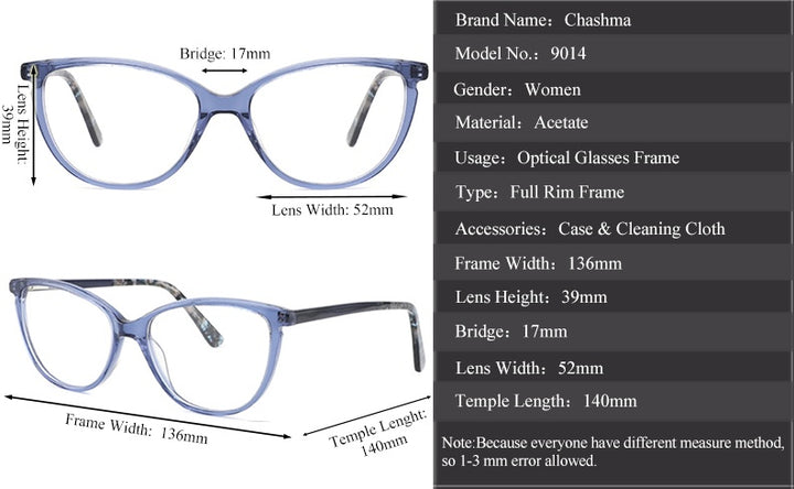 Chashma Ochki Womens Full Rim Square Acetate Eyeglasses 319014 — view 1 | Chashma Ochki at FuzWeb