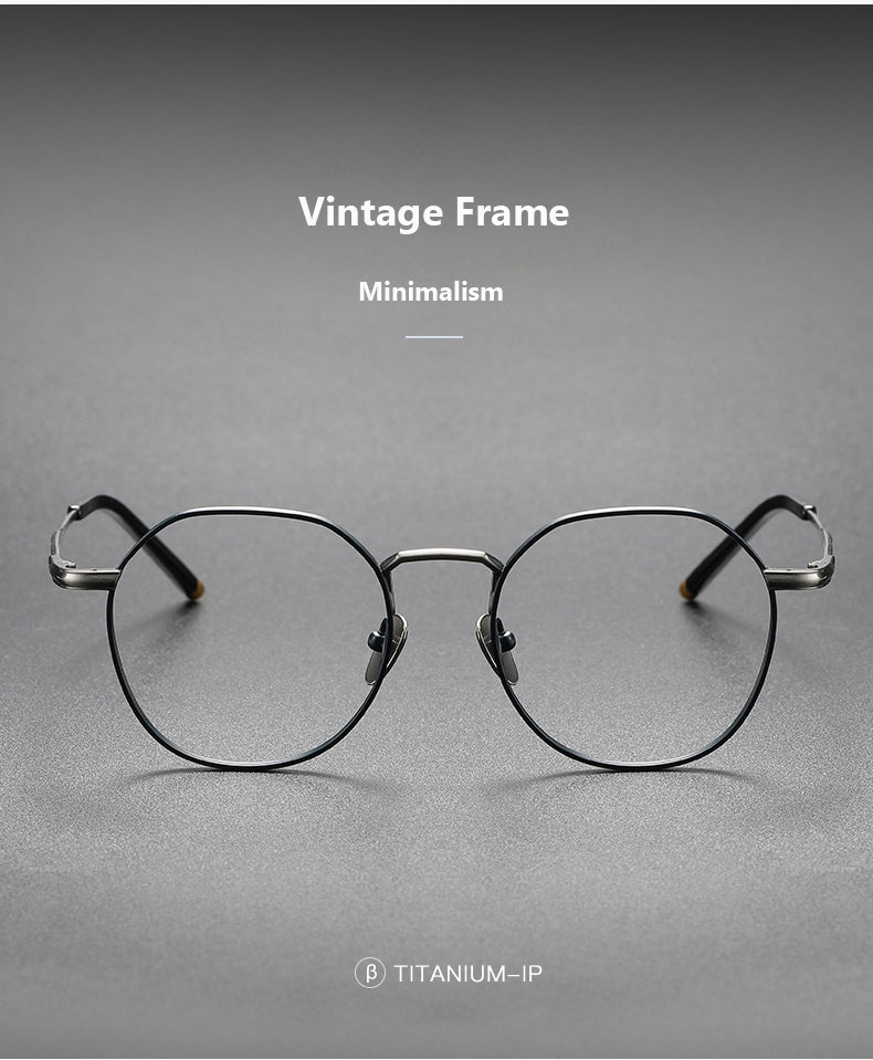 Oveliness Unisex Full Rim Round Square Titanium Eyeglasses Mira.