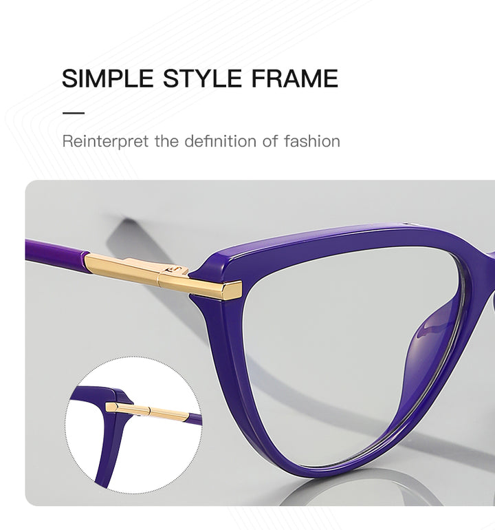 Oveliness Womens Full Rim Square Tr 90 Titanium Eyeglasses 22098 — view 1 | Oveliness at FuzWeb