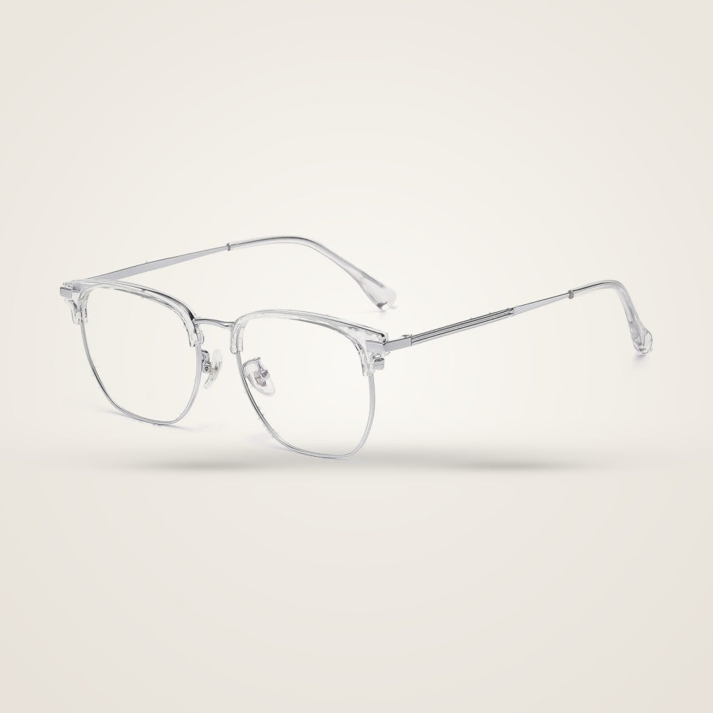 Bclear Unisex Half Rim Cat Eye TR90 Titanium Eyeglasses 1599 — view 2 | Bclear at FuzWeb