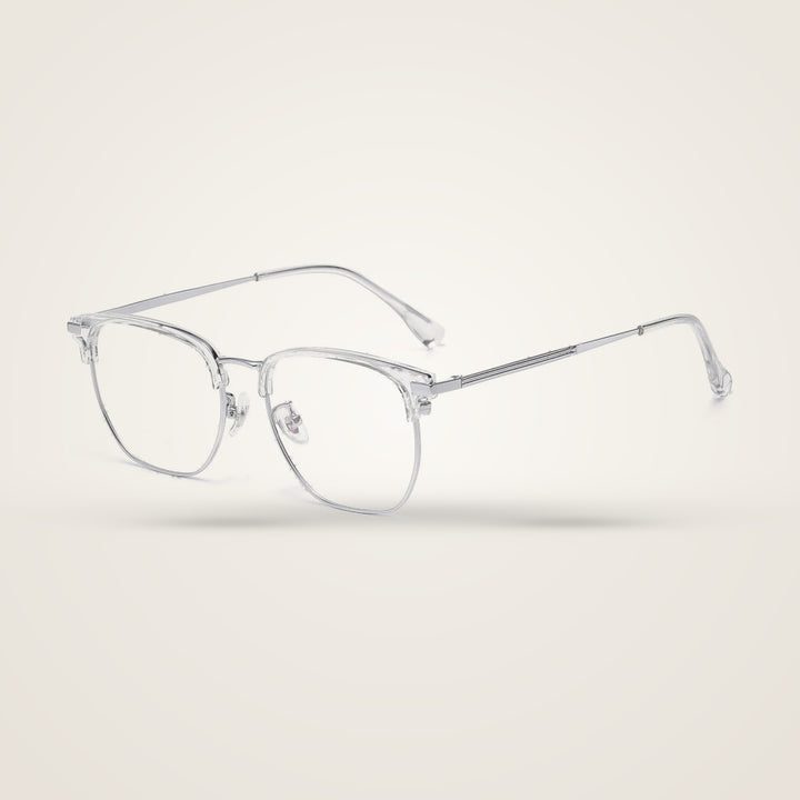 Bclear Unisex Half Rim Cat Eye TR90 Titanium Eyeglasses 1599 — view 2 | Bclear at FuzWeb