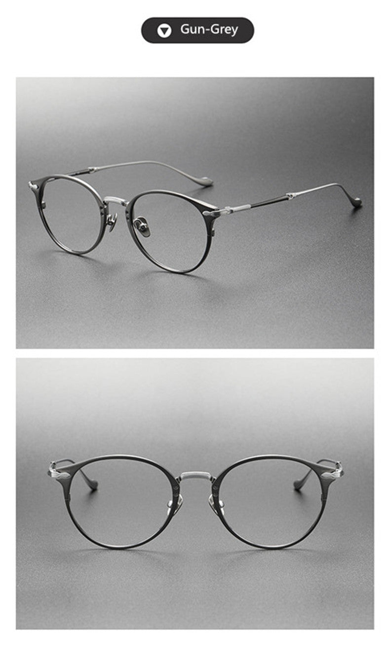 Aimee Unisex Full Rim Oval Round Titanium Eyeglasses 3112.