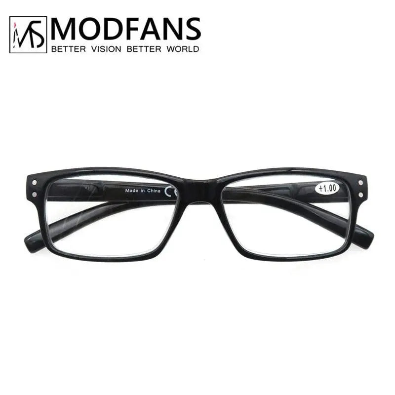 Modfans Unisex Full Rim Rectangle Polycarbonate Reading Glasses R0341 — view 5 | Modfans at FuzWeb