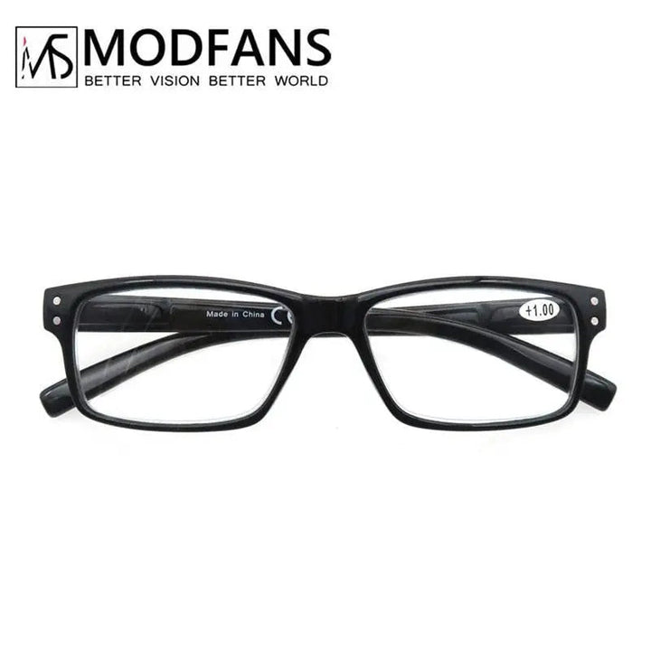 Modfans Unisex Full Rim Rectangle Polycarbonate Reading Glasses R0341 — view 5 | Modfans at FuzWeb
