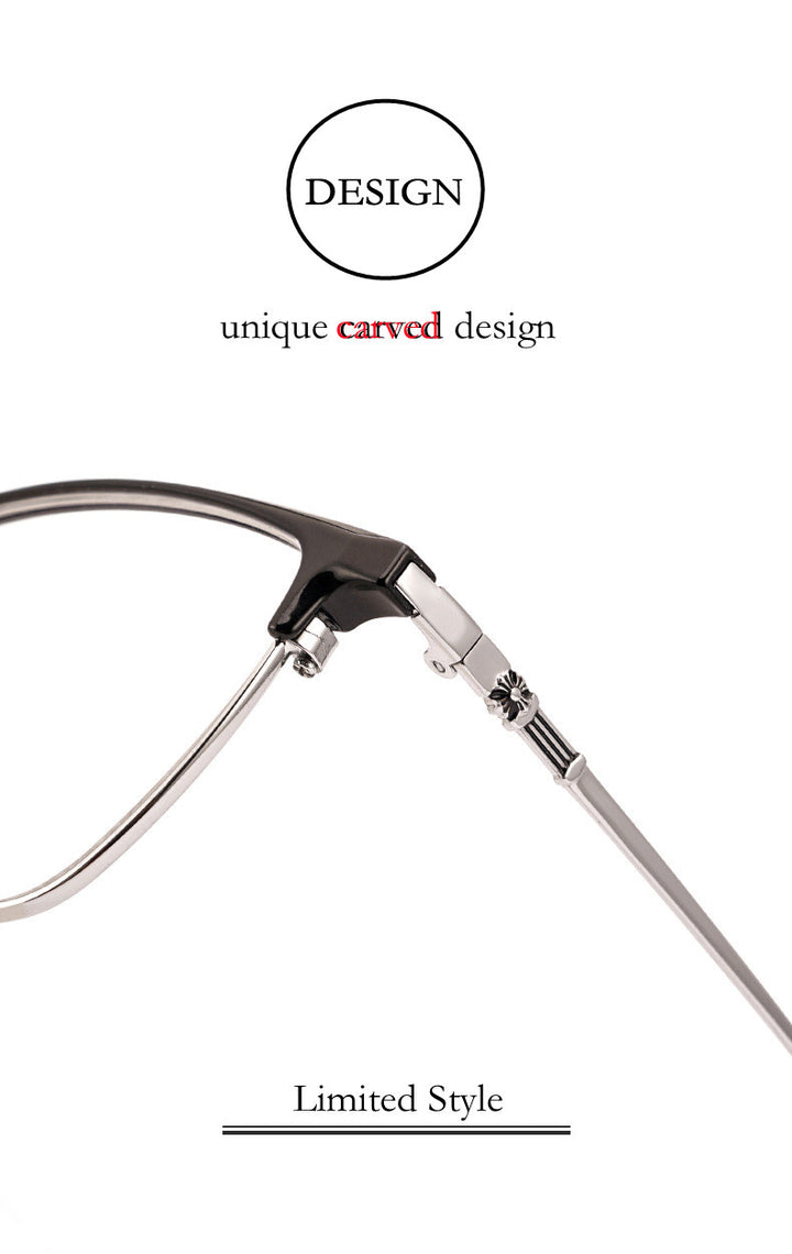 Kocolior Unisex Full Rim Square Titanium Alloy Hyperopic Reading Glasses 8628 — view 4 | Kocolior at FuzWeb