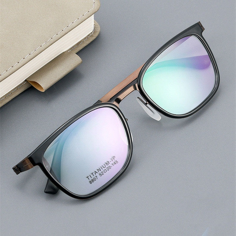 Chashma Unisex Full Rim Square Titanium Tr 90 Eyeglasses 8807 — view 1 | Chashma at FuzWeb