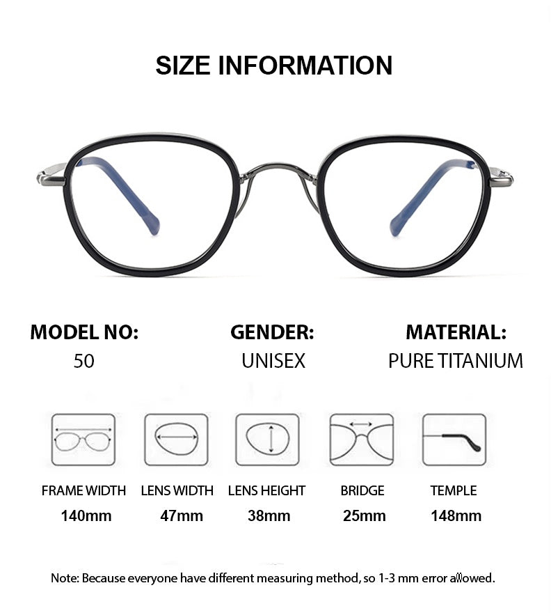 Chashma Unisex Full Rim Polygon Titanium Acetate Eyeglasses 881750 — view 2 | Chashma at FuzWeb