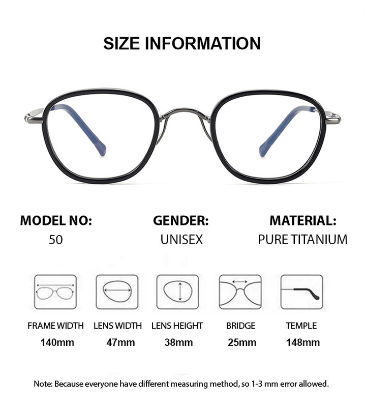 Chashma Unisex Full Rim Polygon Titanium Acetate Eyeglasses 881750 — view 2 | Chashma at FuzWeb