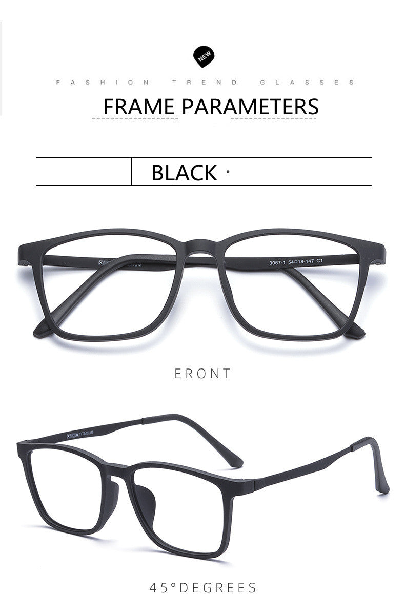 Kocolior Unisex Full Rim Square Tr 90 Titanium Hyperopic Reading Glasses 3067 — view 7 | Kocolior at FuzWeb
