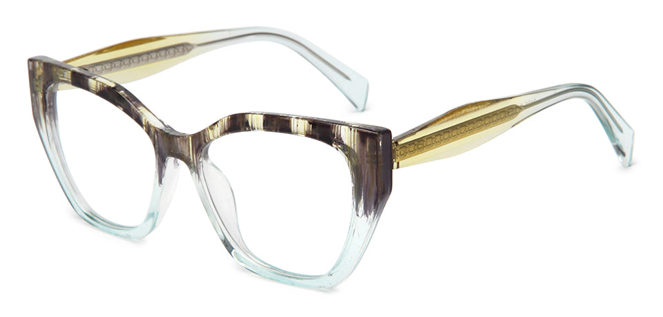 Esnbie Womens Full Rim Square Cat Eye Tr 90 Titanium Eyeglasses 24071 — view 5 | Esnbie at FuzWeb