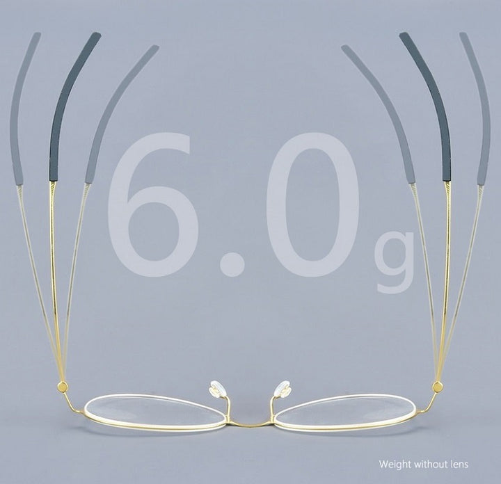 Bobbie 550900 Unisex Square Full Rim Screwless Titanium Frames FuzWeb