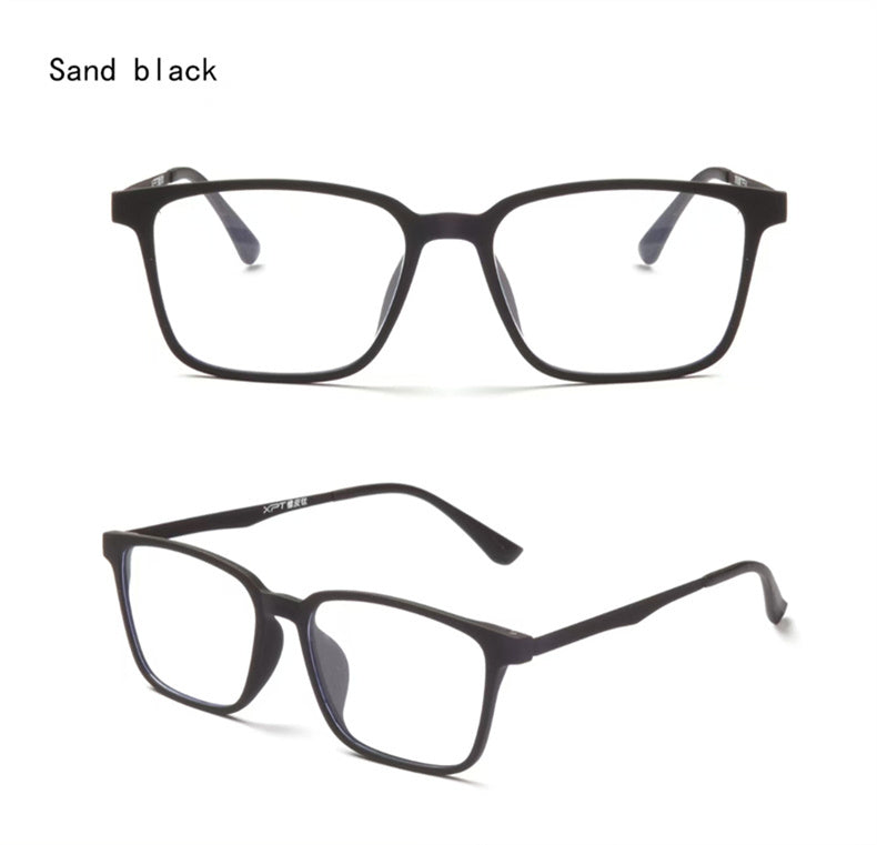 Kocolior Unisex Full Rim Square Rubber Titanium Photochromic Reading Glasses 722009.