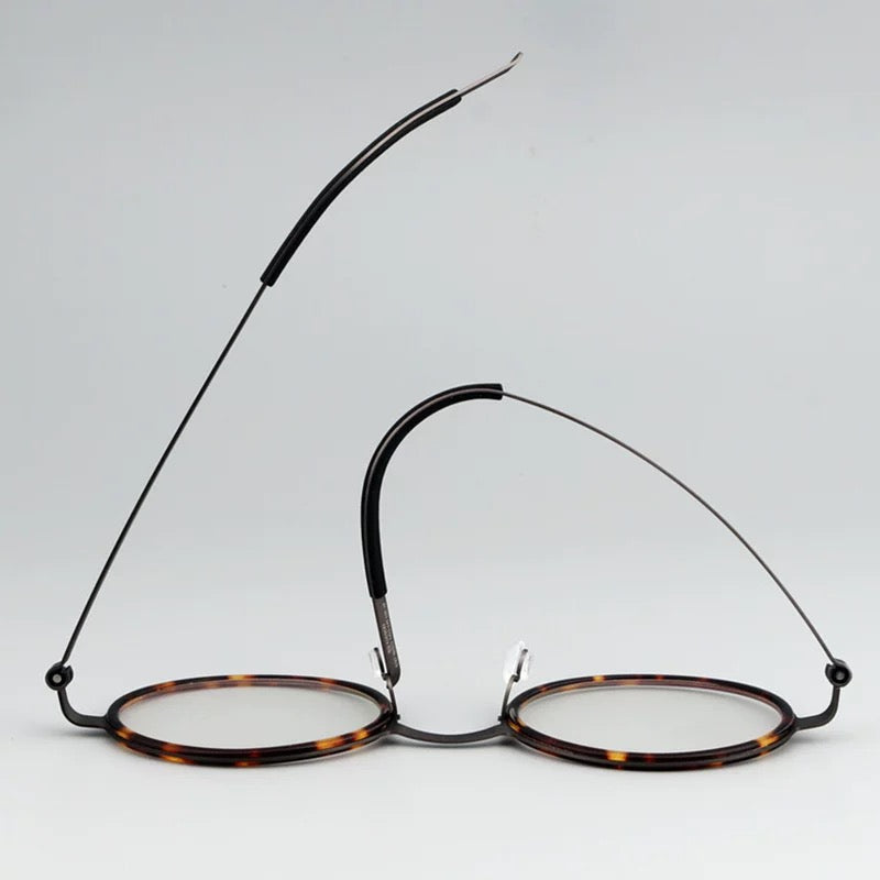 Aimee Womens Full Rim Round Screwless Titanium Acetate Eyeglasses 61011 — view 2 | Aimee at FuzWeb