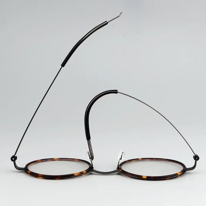 Aimee Womens Full Rim Round Screwless Titanium Acetate Eyeglasses 61011 — view 2 | Aimee at FuzWeb