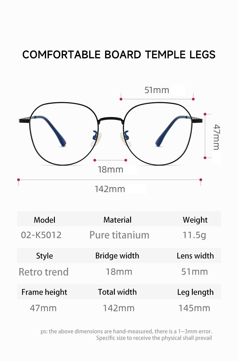 Vicky Unisex Full Rim Oval Square Titanium Reading Glasses 630250.