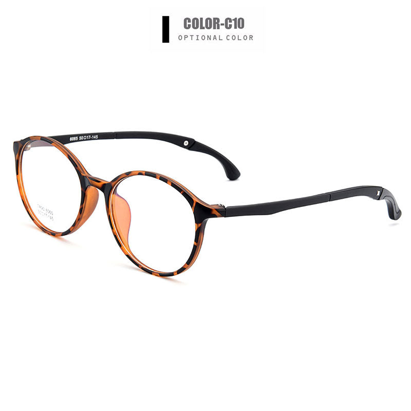 Gmei Unisex Eyeglasses Ultra-Light Tr90 Plastic Round M6065 — view 8 | Gmei Optical at FuzWeb