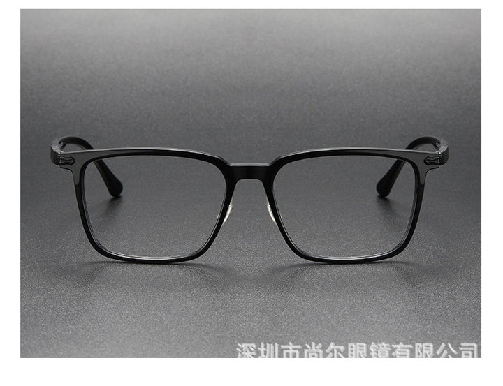Chashma Ochki Unisex Full Rim Square Acetate Titanium Eyeglasses 29630 — view 2 | Chashma Ochki at FuzWeb