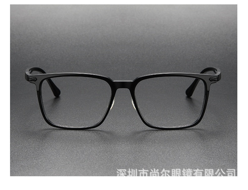 Chashma Ochki Unisex Full Rim Square Acetate Titanium Eyeglasses 29630 — view 2 | Chashma Ochki at FuzWeb