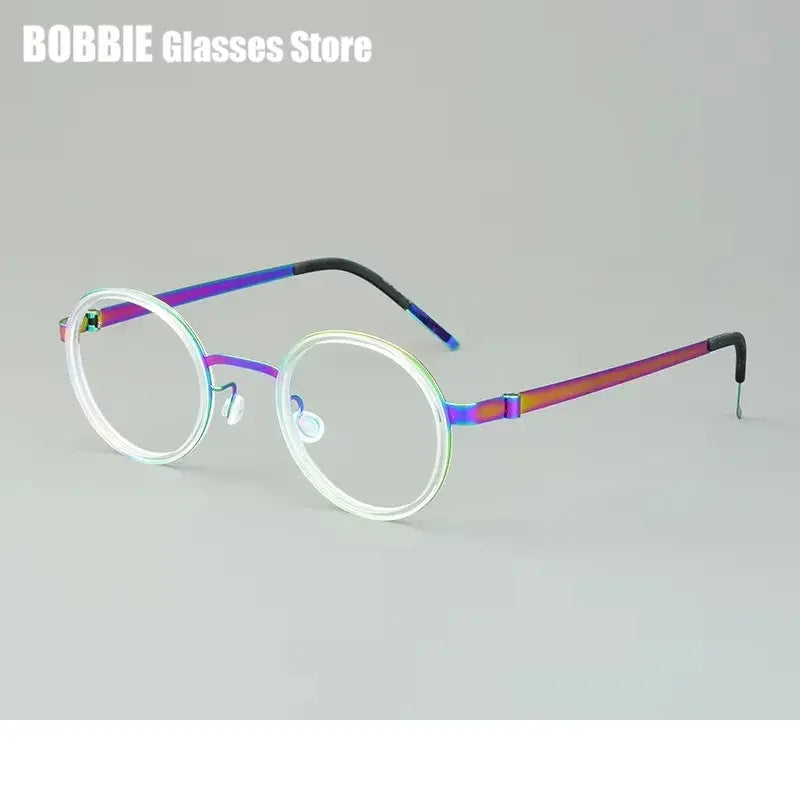 Bobbie Womens Full Rim Square Titanium Eyeglasses 970700 — view 1 | Bobbie at FuzWeb