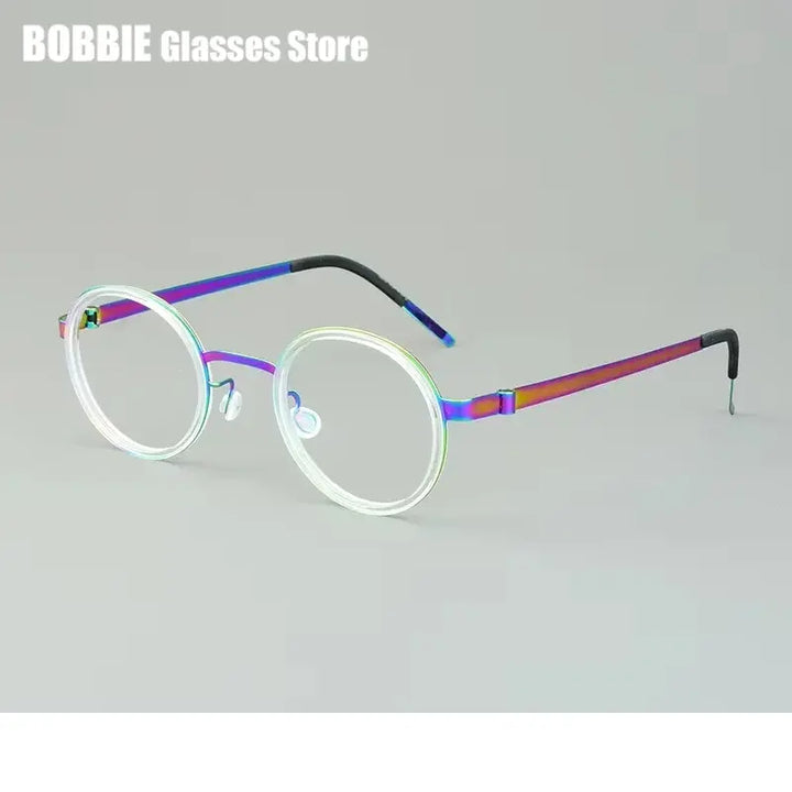 Bobbie Womens Full Rim Square Titanium Eyeglasses 970700 — view 1 | Bobbie at FuzWeb