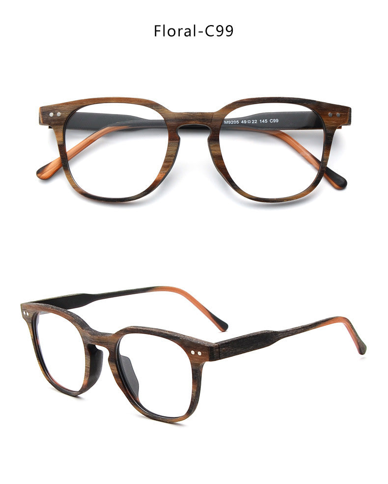 Hdcrafter Mens Full Rim Square Bamboo Wood Eyeglasses M9205 — view 8 | Hdcrafter Eyeglasses at FuzWeb