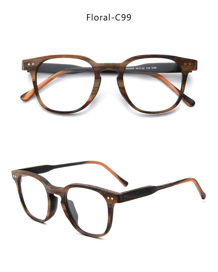Hdcrafter Mens Full Rim Square Bamboo Wood Eyeglasses M9205 — view 8 | Hdcrafter Eyeglasses at FuzWeb