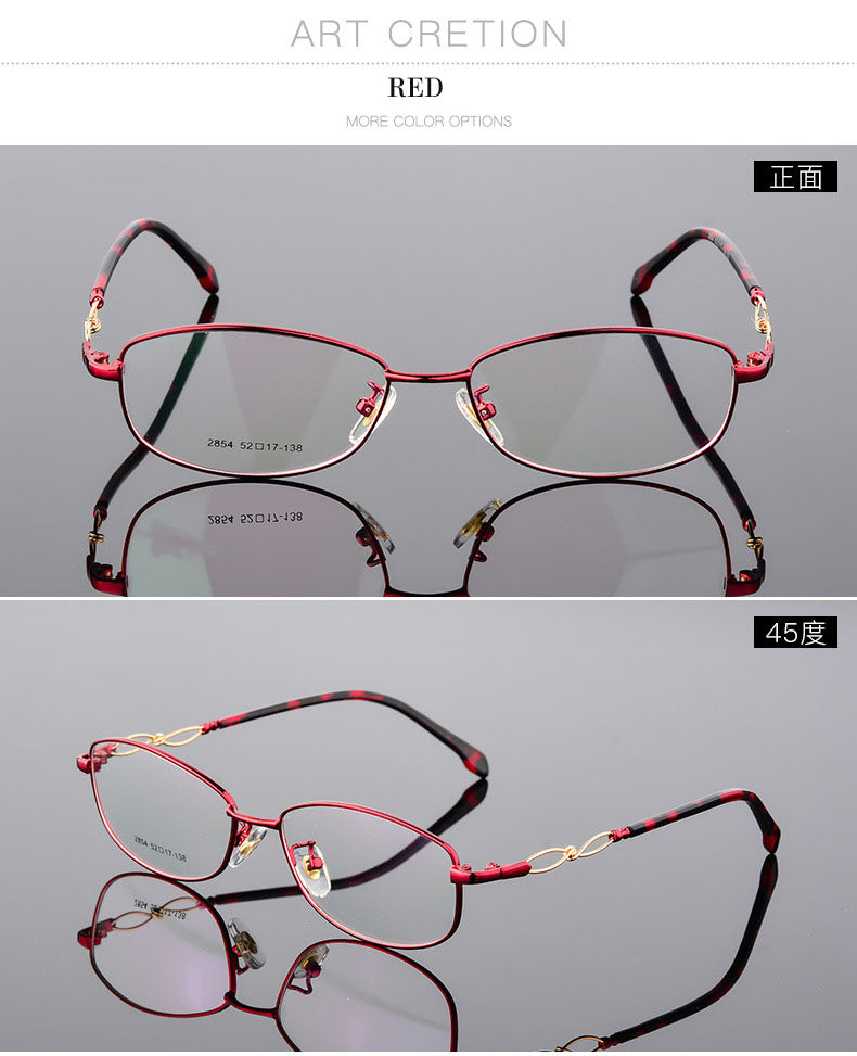Womens Full Rim Oval Eyeglasses Alloy Frame 2854 — view 7 | Bclear at FuzWeb
