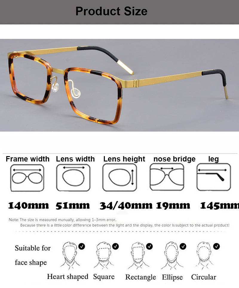 Aimee Unisex Full Rim Square Titanium Acetate Eyeglasses 199711 — view 2 | Aimee at FuzWeb
