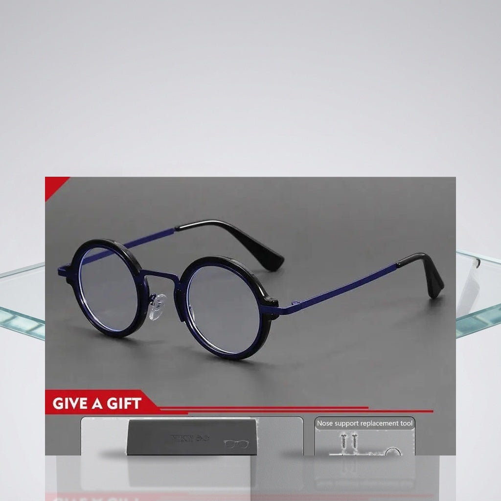 Vicky Unisex Full Rim Round Tr 90 Alloy Reading Glasses 10124 - Luxury Studio View