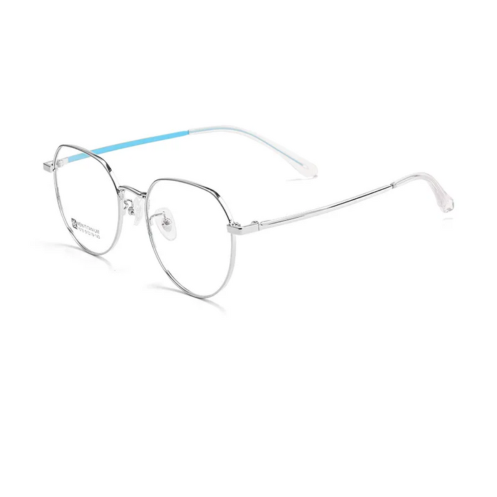 Gmei Optical 1015 unisex round alloy prescription eyeglasses — view 3