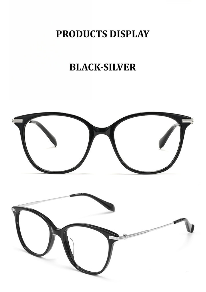 Chashma Ochki Womens Full Rim Square Acetate Titanium Eyeglasses 870005 — view 1 | Chashma Ochki at FuzWeb