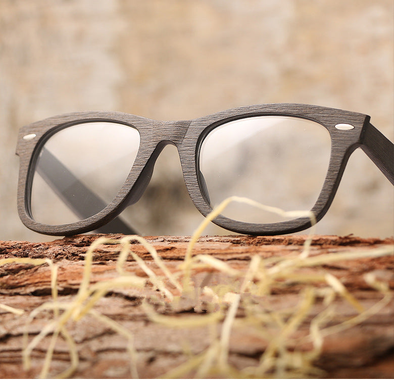 Hdcrafter Unisex Full Rim Square Round Wood Frame Eyeglasses Lhb031 — view 1 | Hdcrafter Eyeglasses at FuzWeb