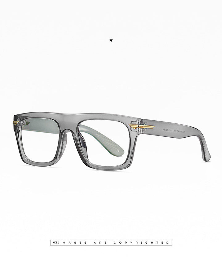 Kocolior Unisex Full Rim Square Acetate Hyperopic Reading Glasses 3394 — view 17 | Kocolior at FuzWeb
