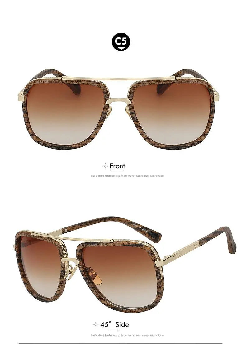 Xiu Brand Mens Square Sunglasses Men Women Big Frame — view 15 | Xiu at FuzWeb