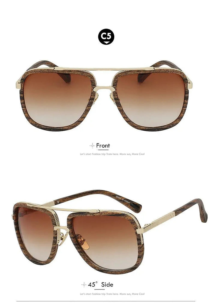 Xiu Brand Mens Square Sunglasses Men Women Big Frame — view 15 | Xiu at FuzWeb