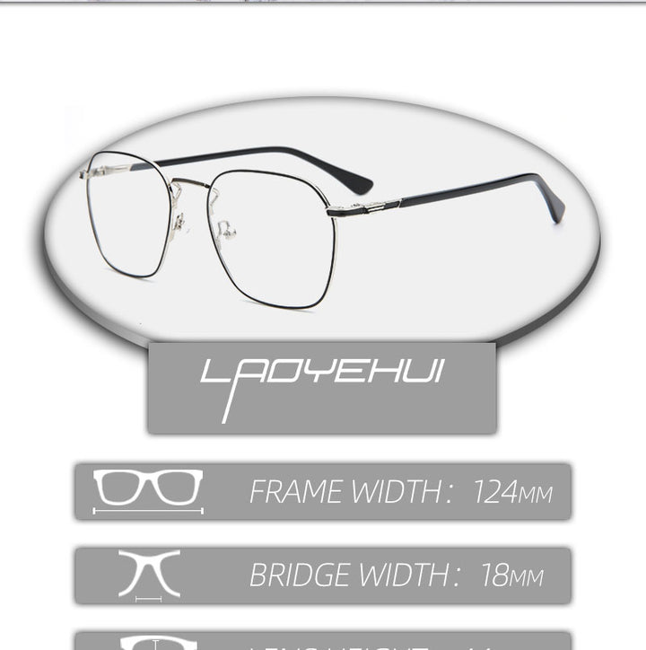 Laoyehui Unisex Eyeglasses Alloy Ultra Light Polygon Frame 9012 — view 2 | Laoyehui at FuzWeb