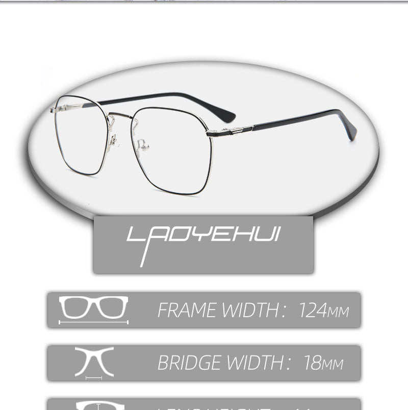 Laoyehui Unisex Eyeglasses Alloy Ultra Light Polygon Frame 9012 — view 2 | Laoyehui at FuzWeb