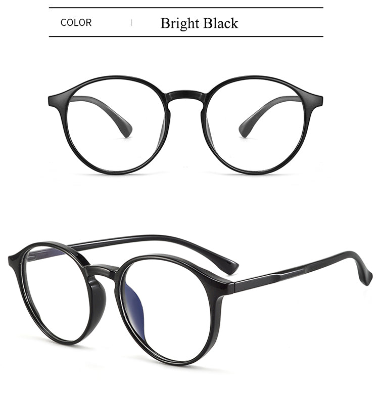 Bclear Unisex Full Rim Round Tr 90 Titanium Eyeglasses 90302.