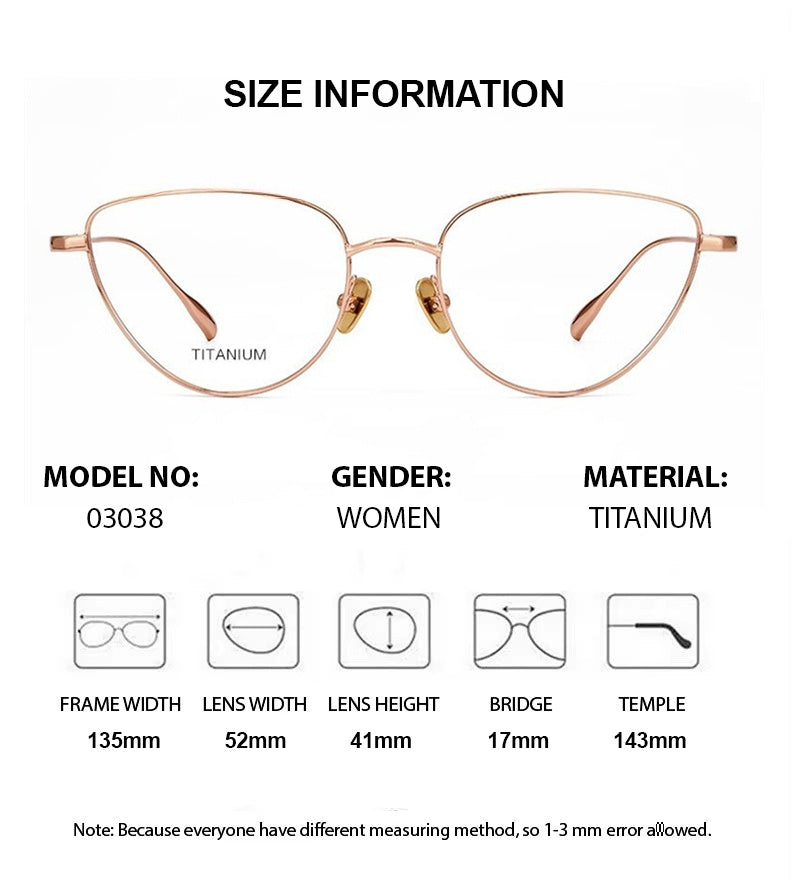 Chashma Ochki Womens Full Rim Oval Cat Eye Titanium Eyeglasses 303038 — view 1 | Chashma Ochki at FuzWeb