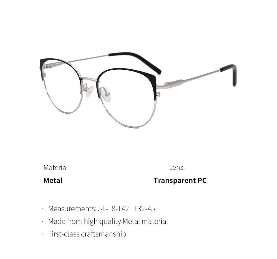 Kansept Womens Full Rim Cat Eye Alloy Eyeglasses Yc8031 — view 2 | Kansept at FuzWeb