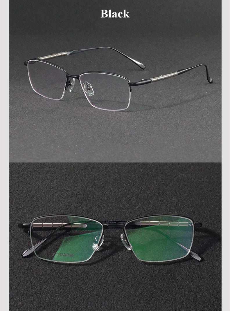 Chashma Unisex Semi Rim Square Titanium Reading Glasses 97028 — view 2 | Chashma at FuzWeb