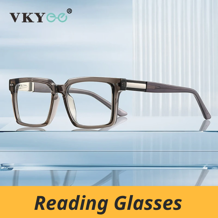 Vicky Unisex Full Rim Square Tr 90 Alloy Reading Glasses 360033