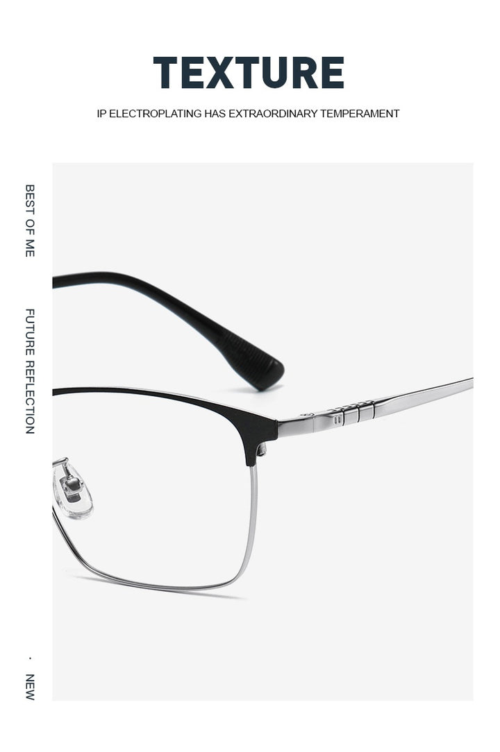 Chashma Mens Full Rim Square Titanium Eyeglasses 98601 — view 12 | Chashma at FuzWeb