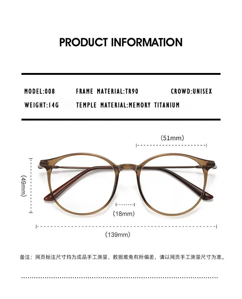 Meeshow Womens Full Rim Square Tr 90 Titanium Reading Glasses 76008 — view 2 | Meeshow at FuzWeb